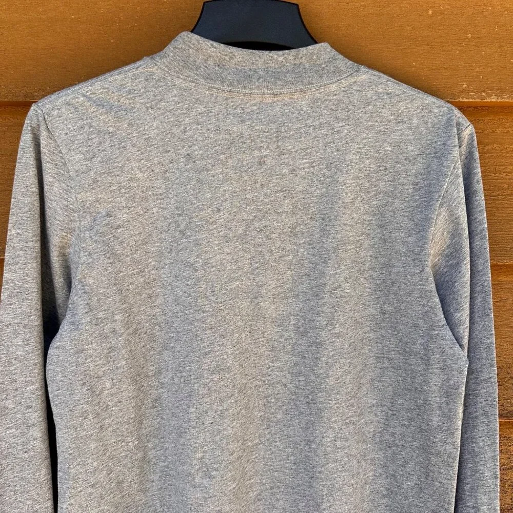 Russell Athletic Mens Medium Gray Long Sleeve Mock Neck Shirt 52% Cotton 48% Pol - Picture 8 of 9